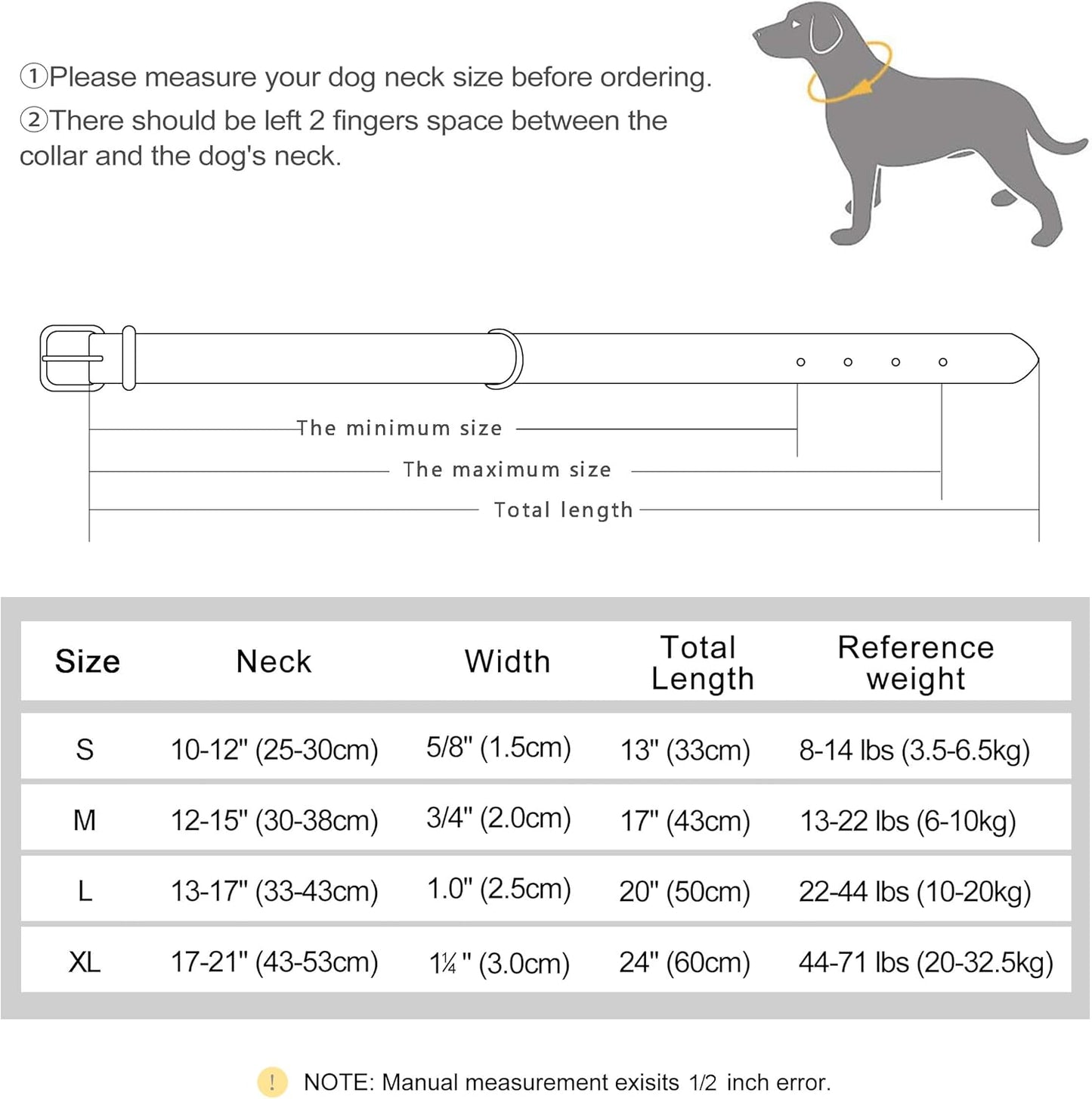 Didog Hundehalsband Aus Weichem, Gepolstertem Leder, Atmungsaktives, Strapazierfähiges Hundehalsband Aus Leder Mit Verstellbarer, Rostfreier Metallschnalle Für Mittelgroße Und Große Hunde, Grün, L