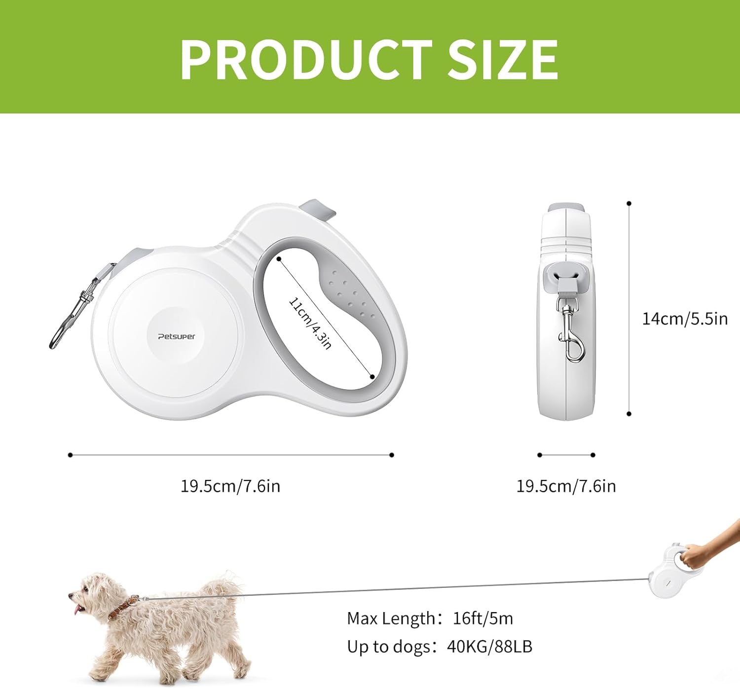 Hundeleine,5M Rollleine Einziehbare Leine Für Kleine Und Mittlere Hunde Schleppleine Bis 50 Kg