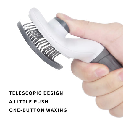 Pet One-Touch De-Shedding Pet Comb De-Shedding Cat Comb Automatic Fading Grooming Dog Comb Hair Brush