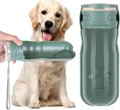 520ML Hunde Trinkflasche, 180° Faltbare Hund Katze Haustiere Auslaufsicher Wasserflasche, Tragbare Hundewasserflasche Für Kleine Pet Zum Wandern Reisen