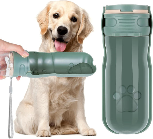 520ML Hunde Trinkflasche, 180° Faltbare Hund Katze Haustiere Auslaufsicher Wasserflasche, Tragbare Hundewasserflasche Für Kleine Pet Zum Wandern Reisen