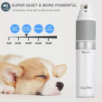 Krallenschleifer Für Hunde, Krallenschere 40 Db Super-Leise Für Kleine, Mittelgroße Hunde Und Katzen Vögel (Ohne Led-Licht)