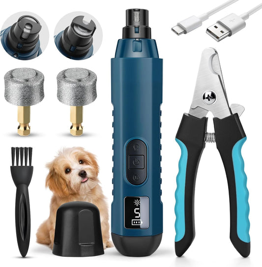 Krallenschleifer Und Krallenschere Für Hunde, 5-Gang Krallenschneider Für Hunde Mit 2 Led-Licht Krallenschleifer Hund Hundekrallen Schneider Für Große Mittlere Kleine Hunde Und Katzen
