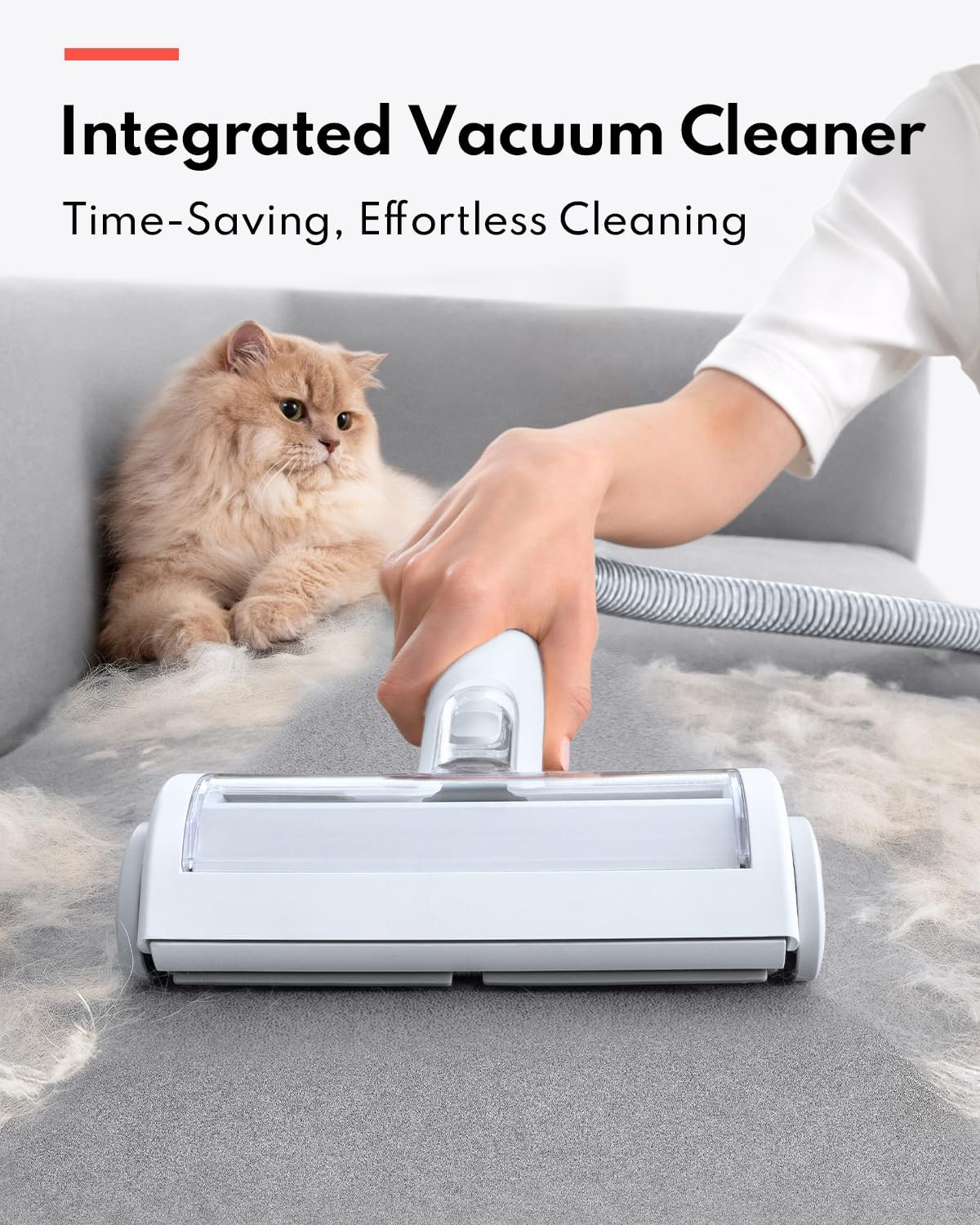 Homerunpet Hundeschermaschine Mit Staubsauger, Ultraleise & Super Saugkraft Haustierpflegeset, Profi Hundehaarschermaschine Mit 6 Pflegewerkzeugen, Tierhaarentferner Für Hunde Katzen, 1,85L