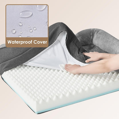 Orthopädisches Hundebett Grosse Hunde, 106.5X76X18.5Cm, Memory Foam Waschbar Und Wasserdicht Hundekorb Mit 4 Rändern, Hundesofa Hundecouch Rutschfest, Grau