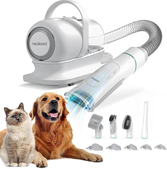 Neabot Neakasa P1 Pro Hundeschermaschine Mit Tierhaar Staubsauger 13000 Pa Haustierpflegeset, Leise Schermaschine Hund Katze Tierhaarschneidemaschine Tierhaarentferner, 5 Bewährten Pflegewerkzeugen