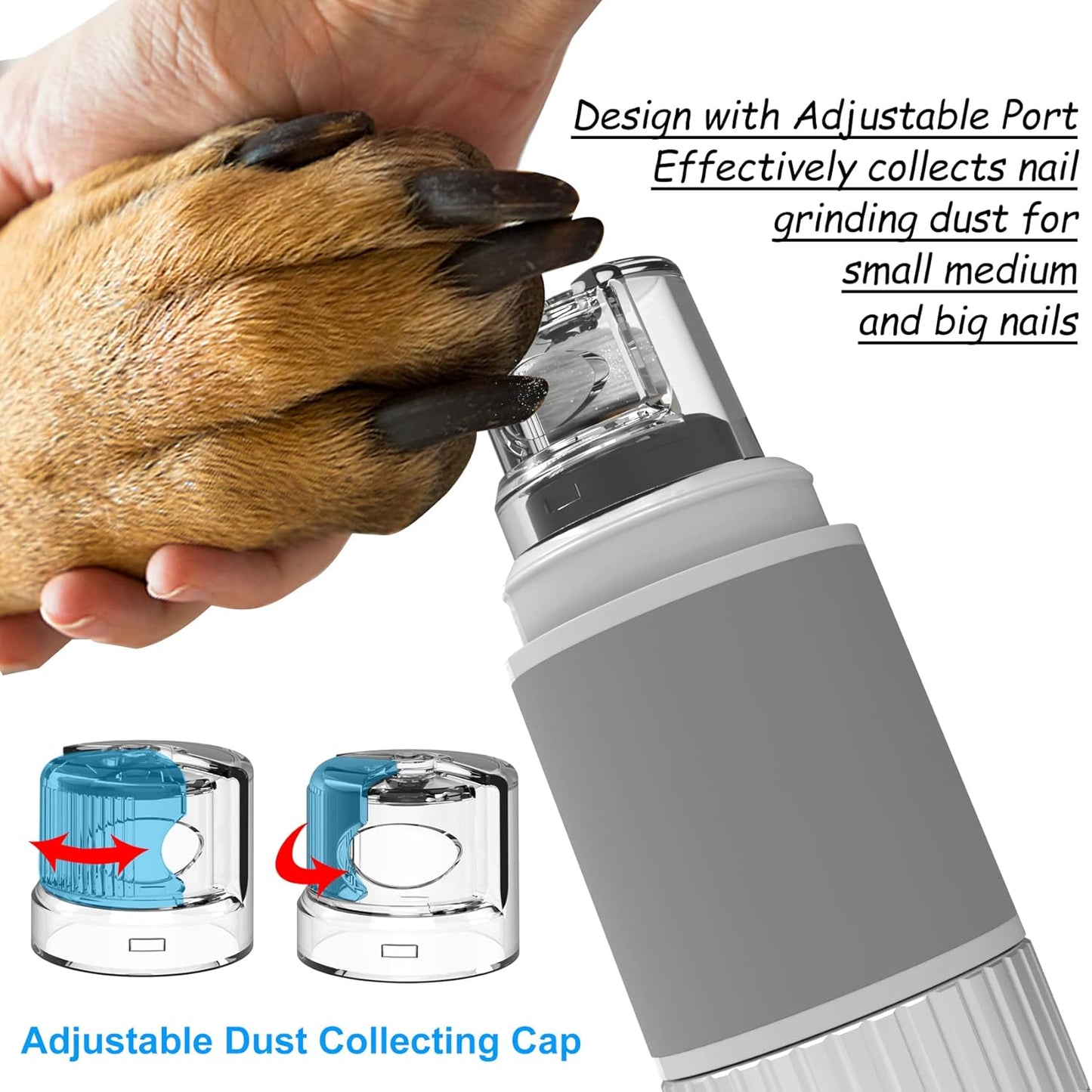 Krallenschleifer Für Hunde, Krallenschere 40 Db Super-Leise Für Kleine, Mittelgroße Hunde Und Katzen Vögel (Ohne Led-Licht)