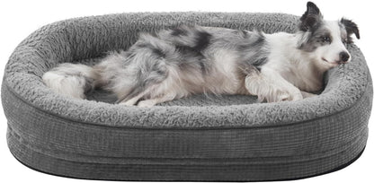 Orthopädisches Hundebett Mittelgroße Hunde, Vierseitiges Nackenrolle Kissen Hundebett Orthopädisch, Memory Foam Hundekorb Wasserdicht Rutschfest, Hundebetten Abnehmbar Und Waschbar