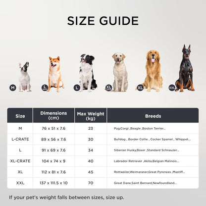 BEDSURE Orthopädisches Hundebett Grosse Hunde - 112X81X7.6Cm Hundekissen Flauschig Hundematte Waschbar Hundematratze in Dunkelgrau Für Große Hunde