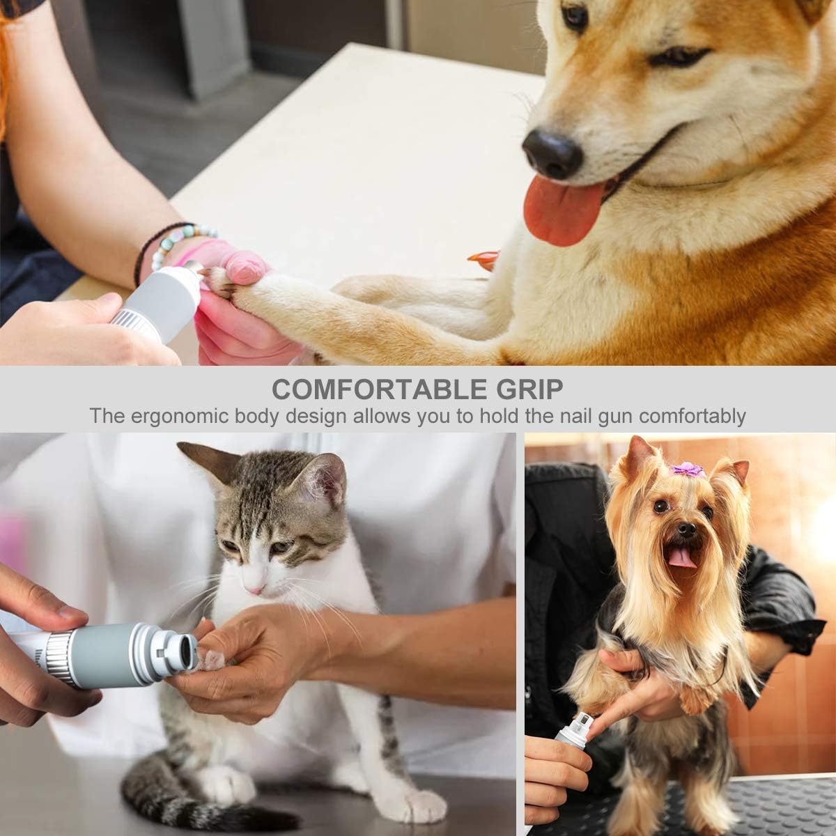Krallenschleifer Für Hunde, Krallenschere 40 Db Super-Leise Für Kleine, Mittelgroße Hunde Und Katzen Vögel (Ohne Led-Licht)