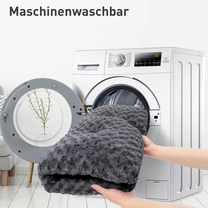 KSIIA Hundebett Grosse Hunde, Waschbar Hundekissen Flauschig, Hundematte Für Große, Mittelgroße Hunde, Rutschfeste Unterseite, Atmungsaktiv, Haustierbett Hundematratze Dunkelgrau 90X60Cm