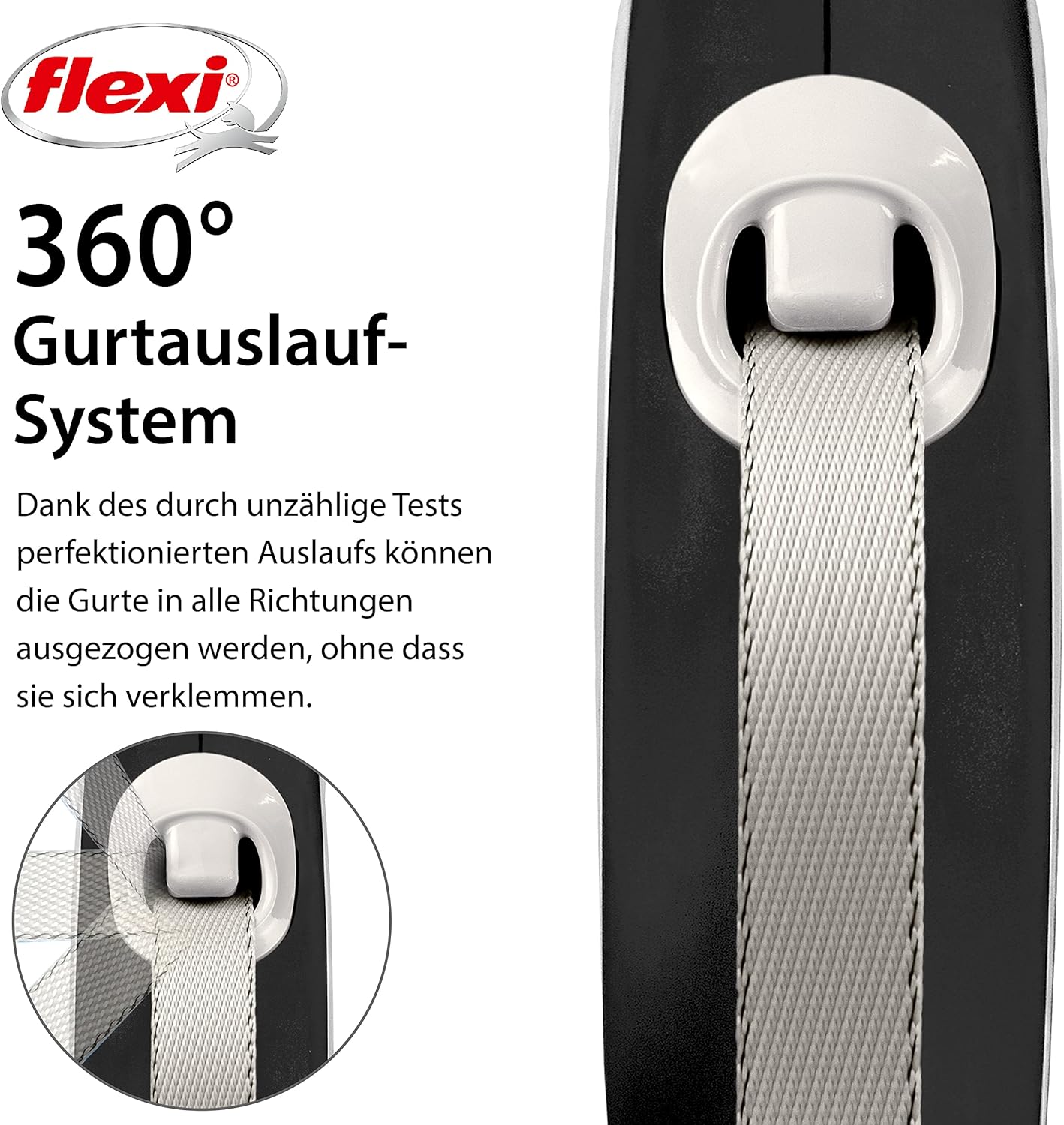 Flexi® Comfort L Gurt 8 M Schwarz, Roll-Leine Für Hunde Bis 50 Kg