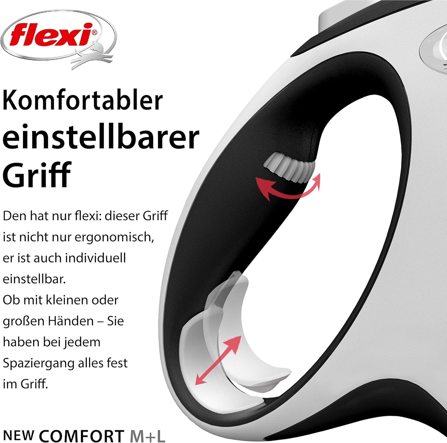 Flexi® Comfort L Gurt 8 M Schwarz, Roll-Leine Für Hunde Bis 50 Kg