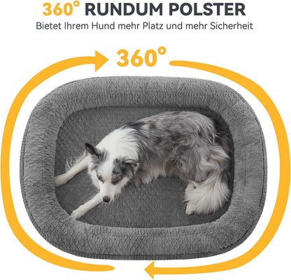 Orthopädisches Hundebett Mittelgroße Hunde, Vierseitiges Nackenrolle Kissen Hundebett Orthopädisch, Memory Foam Hundekorb Wasserdicht Rutschfest, Hundebetten Abnehmbar Und Waschbar