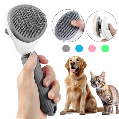 Pet One-Touch De-Shedding Pet Comb De-Shedding Cat Comb Automatic Fading Grooming Dog Comb Hair Brush
