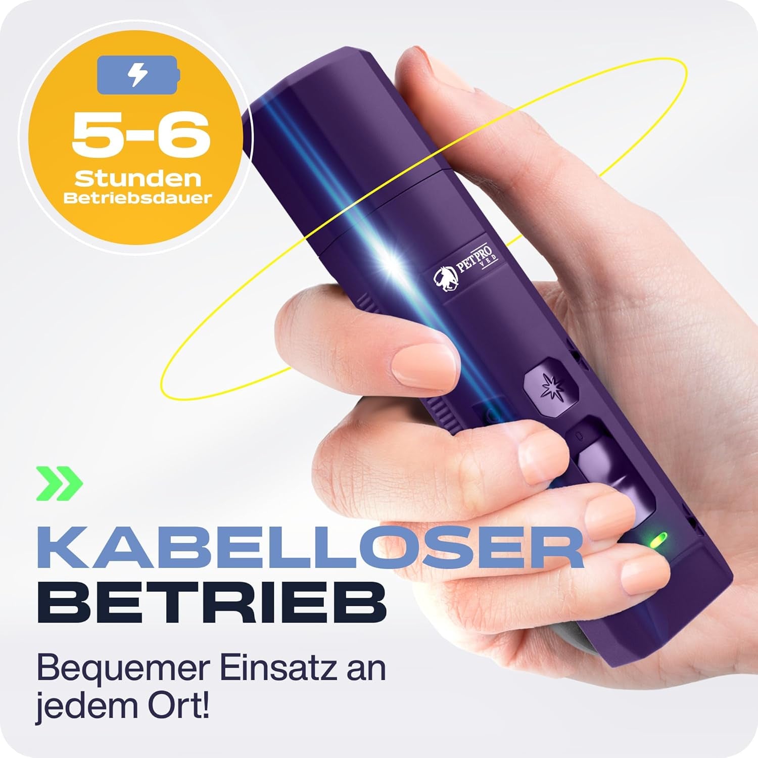 PETPROVED Krallenschleifer Für Hunde Mit Led-Licht Krallenschleifer Hund Krallenfeile Für Hunde Krallenschleifer Krallenschere Hund Hundekrallenkürzer Hundefeile Krallen Nagelfeile Elektrisch
