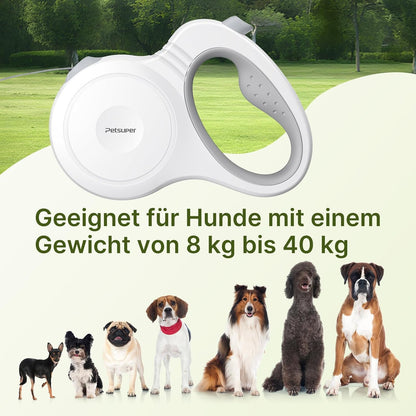 Hundeleine,5M Rollleine Einziehbare Leine Für Kleine Und Mittlere Hunde Schleppleine Bis 50 Kg